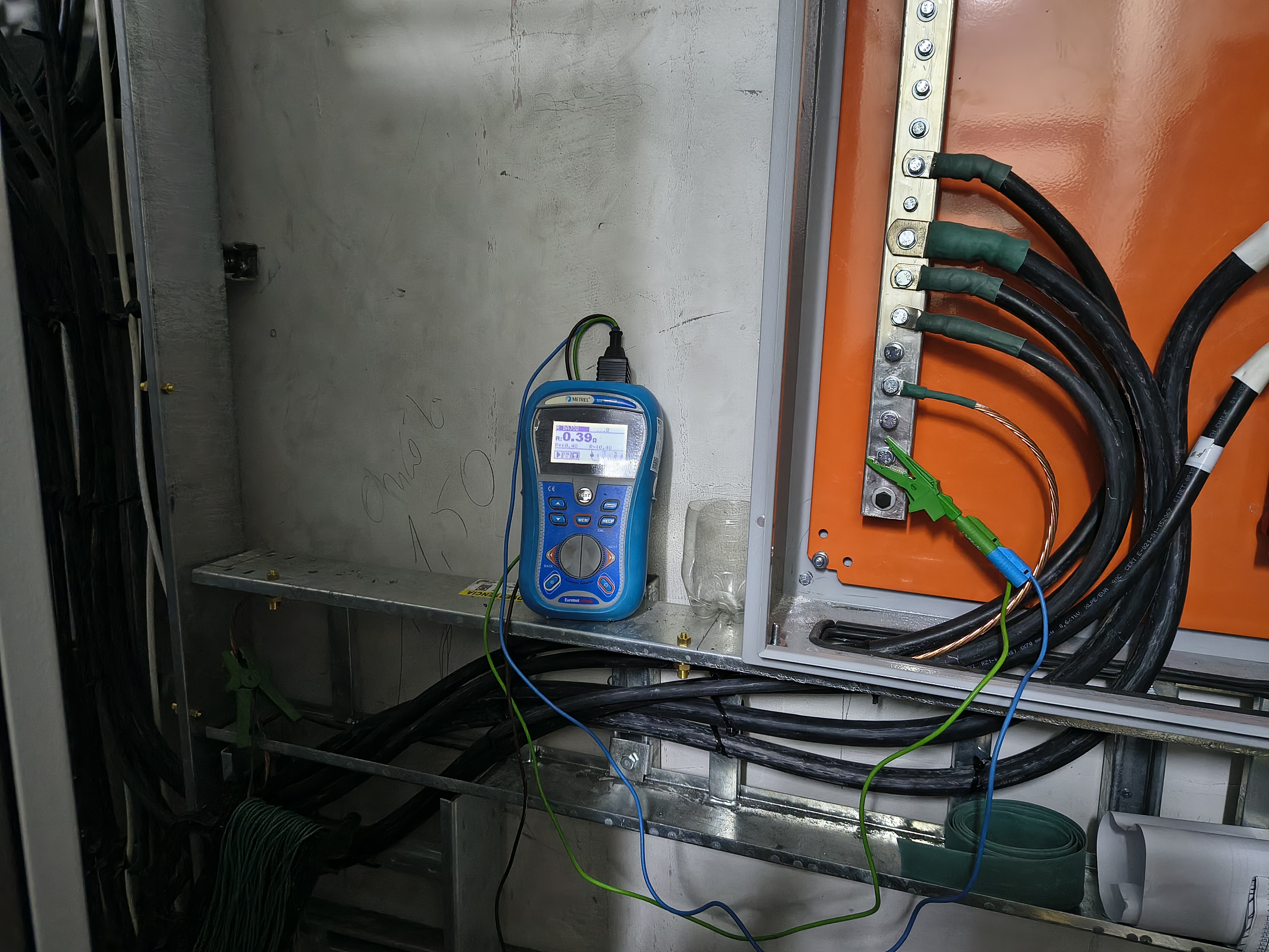 La medición de conductores de protección complementaria